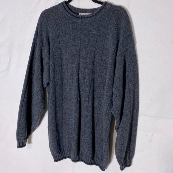 Tip top charcoal grey 90s dad accountant style sweater XL - Picture 1 of 12